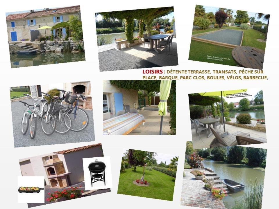 Marais Poitevin Bord Riviere Peche ,Barque, Velos, Wifi, Linge, Cheminee, Cuisine, Terrain De Boules La Taillee Zewnętrze zdjęcie